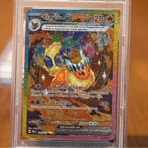 PROXY FAN MADE Flareon EX Holographic Pokémon CardPSA10